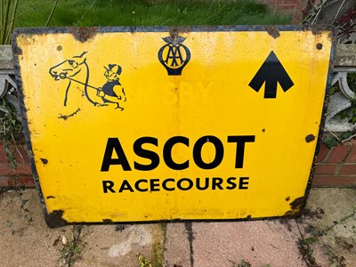 Lot 162 - AA ASCOT RACECOURSE METAL SIGN 42" X 30"