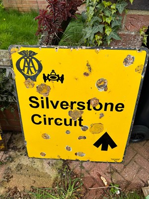 Lot 440 - AA SILVERSTONE CIRCUIT METAL SIGN  39" X 26"