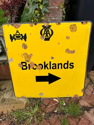 Lot 177 - AA BROOKLANDS METAL SIGN 30" X 30"