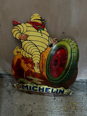 Lot 210 - MICHELIN MAN ENAMEL SIGN 16" X 12"