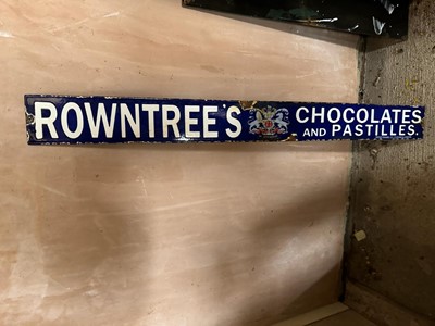 Lot 242 - ROWNTREE'S CHOCOLATES ENAMEL SIGN 36" X 3.5"