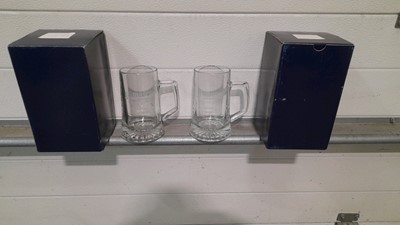 Lot 164 - X2 BRSCC  GLASS TANKARDS