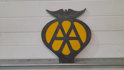 Lot 97 - AA WOODEN SIGN
