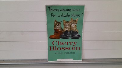 Lot 127 - CHERRY BLOSSOM POLISH TIN SIGN