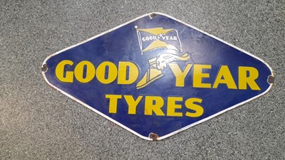 Lot 211 - GOODYEAR TYRES ENAMEL SIGN