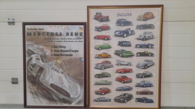 Lot 248 - 1X JAGUAR PRINT & 1X MERCEDES BENZ PRINT