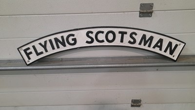 Lot 266 - FLYING SCOTSMAN CAST IRON SIGN 34" X 7"