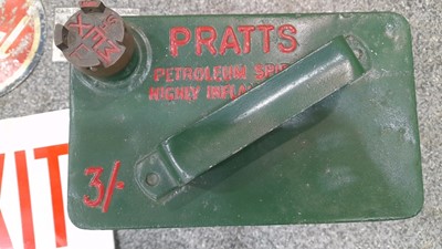 Lot 240 - SELECTION OF SIGNS & PRATTS PETROL CAN