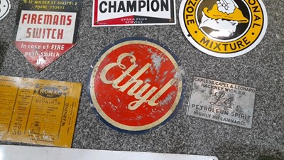 Lot 240 - SELECTION OF SIGNS & PRATTS PETROL CAN