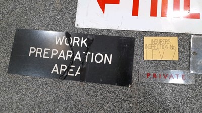 Lot 240 - SELECTION OF SIGNS & PRATTS PETROL CAN