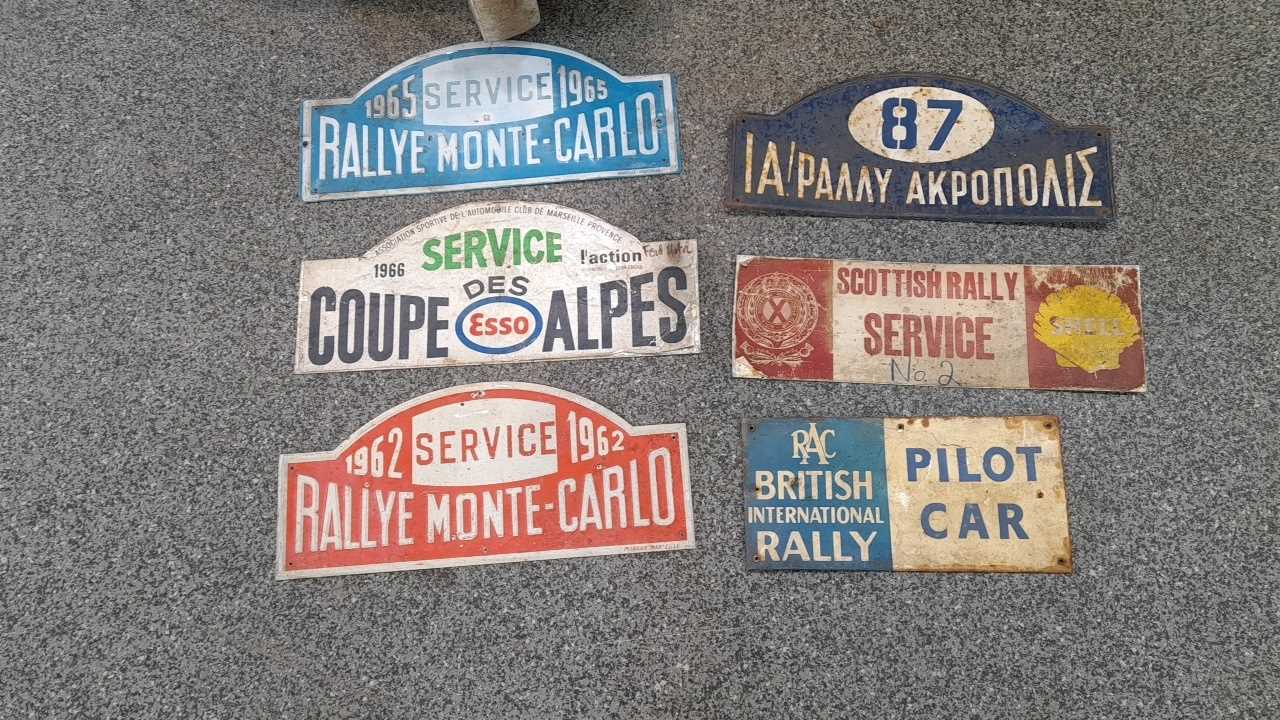Lot 294 - HISTORIC ORIGINAL RALLY PLATES