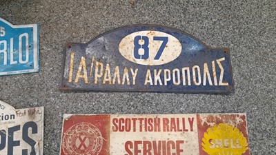 Lot 294 - HISTORIC ORIGINAL RALLY PLATES