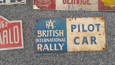 Lot 294 - HISTORIC ORIGINAL RALLY PLATES