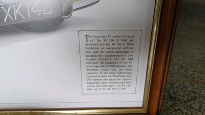 Lot 101 - JAGUAR FRAMED PRINT & SELECTION OF 1-18 SCALE JAGUAR MODELS