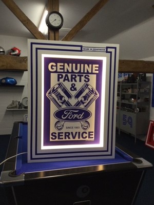 Lot 133 - LARGE ILLUMINATED FORD PARTS SIGN