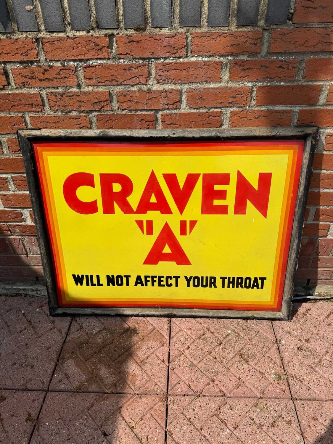 Lot 42 - CRAVEN A ENAMEL SIGN 42" X 31"