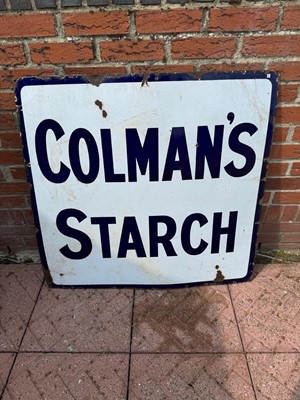 Lot 140 - COLMAN'S STARCH SIGN  38" X 36"