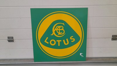 Lot 677 - ALUMINIUM LOTUS SIGN 24" X 24"