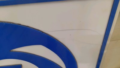 Lot 11 - BL LIGHT UP DEALERSHIP, WALL MOUNTED SIGN 51" X 29" X 8"