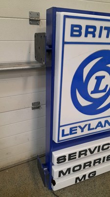 Lot 11 - BL LIGHT UP DEALERSHIP, WALL MOUNTED SIGN 51" X 29" X 8"