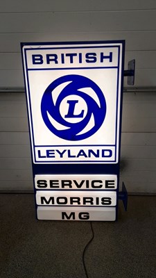 Lot 11 - BL LIGHT UP DEALERSHIP, WALL MOUNTED SIGN 51" X 29" X 8"