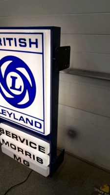 Lot 11 - BL LIGHT UP DEALERSHIP, WALL MOUNTED SIGN 51" X 29" X 8"
