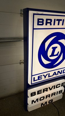 Lot 11 - BL LIGHT UP DEALERSHIP, WALL MOUNTED SIGN 51" X 29" X 8"