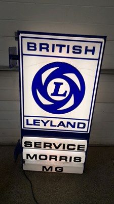 Lot 11 - BL LIGHT UP DEALERSHIP, WALL MOUNTED SIGN 51" X 29" X 8"