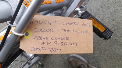 Lot 47 - MK2 RALEIGH CHOPPER, QUICK SILVER, 1980 NK8335607