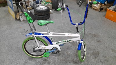 Lot 311 - MK3 RALEIGH CHOPPER, BLUE, WHITE, GREEN UCC91110466