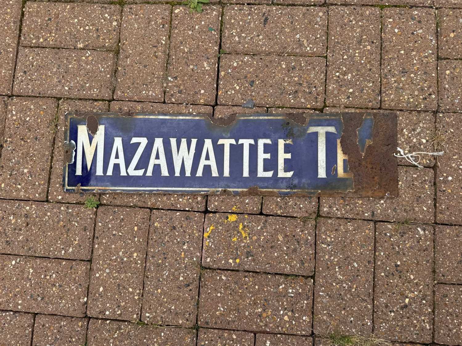 Lot 173 - MAZAWATTEE TEA SIGN  24" X 6"