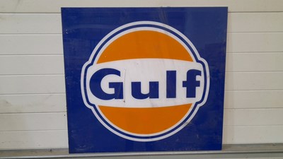 Lot 427 - PLASTIC GULF SIGN   35" X 39"