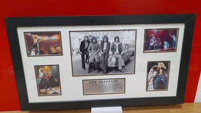 Lot 681 - LED ZEPPELIN FRAMED PHOTOS 31" x 17"