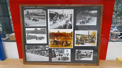 Lot 261 - 1 X LARGE PHOTOS IN FRAME COLLAGE OF GRAND PRIX PHOTOS 32" X 25"