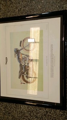 Lot 235 - 5 FRAMED MOTORCYCLE PRINTS