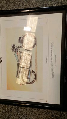 Lot 235 - 5 FRAMED MOTORCYCLE PRINTS