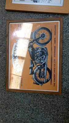 Lot 235 - 5 FRAMED MOTORCYCLE PRINTS