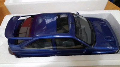 Lot 166 - FORD ESCORT COSWORTH 1.12 SCALE MODEL IN BLUE