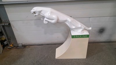 Lot 351 - JAGUAR LEAPER , SHOWROOM MODEL MADE FROM FIBREGLASS 37" X 37" - ALL PROCEEDS TO CHARITY