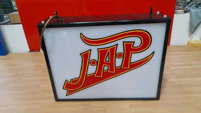 Lot 487 - J.A.P. DOUBLE SIDED LIGHT UP SIGN 17" x 12"