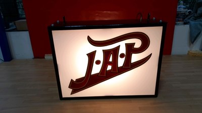 Lot 487 - J.A.P. DOUBLE SIDED LIGHT UP SIGN 17" x 12"