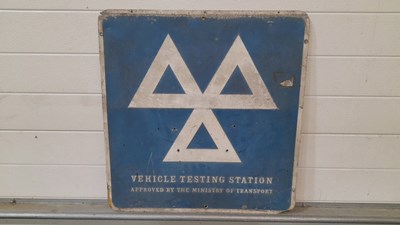 Lot 231 - M.O.T TESTING STATION SIGN 24" x 24"
