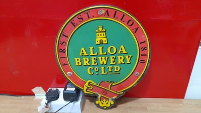 Lot 827 - ALLOA BREWERY CO LTD ENAMEL SIGN 14" X 12"