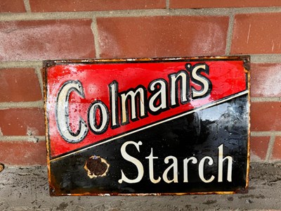 Lot 889 - COLMAN'S STARCH SIGN 14" X 9.5"