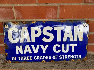 Lot 877 - CAPSTAN ENAMEL SIGN 18" X 9"
