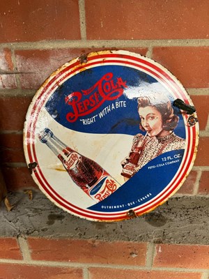 Lot 265 - PEPSI ENAMEL SIGN 12" DIAMETER
