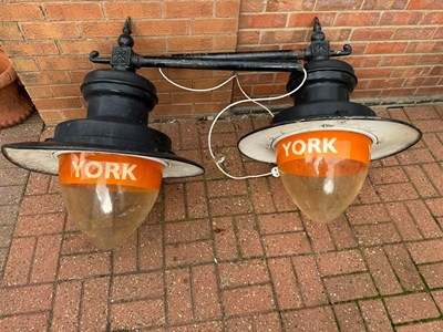 Lot 803 - PAIR OF YORK LAMPS