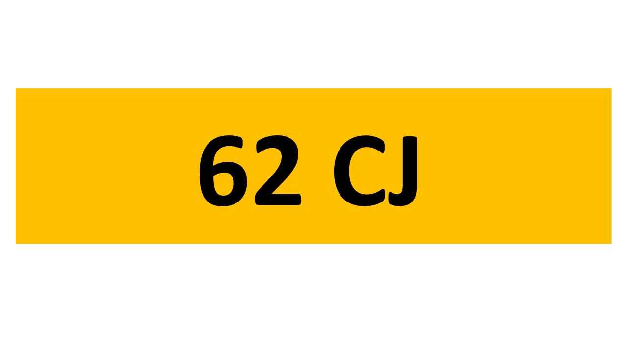 Lot 11 - REGISTRATION ON RETENTION - 62 CJ