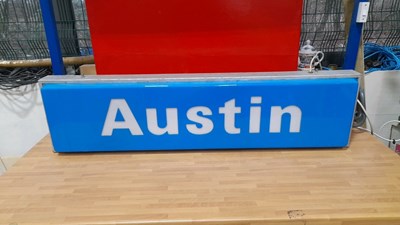 Lot 1 - AUSTIN LIGHT UP SIGN 48" X 13"
