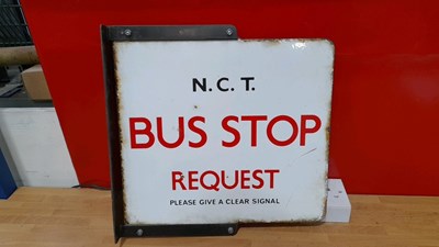 Lot 745 - NCT BUS STOP DOUBLE-SIDED SIGN 16" X 16"